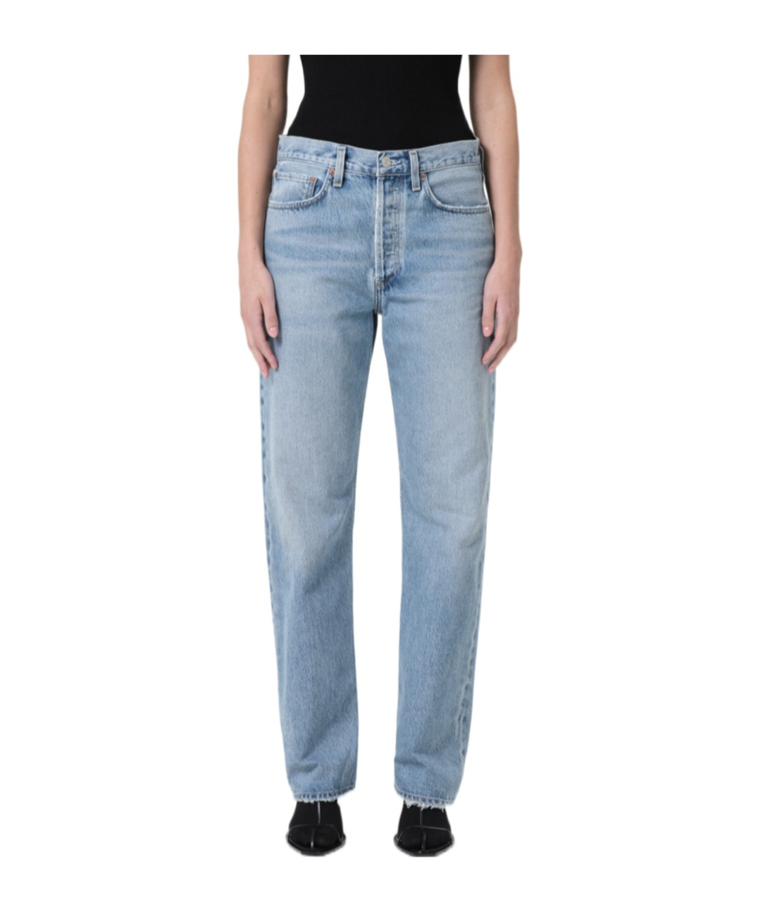 Agolde Straight Jeans Pants In Blue