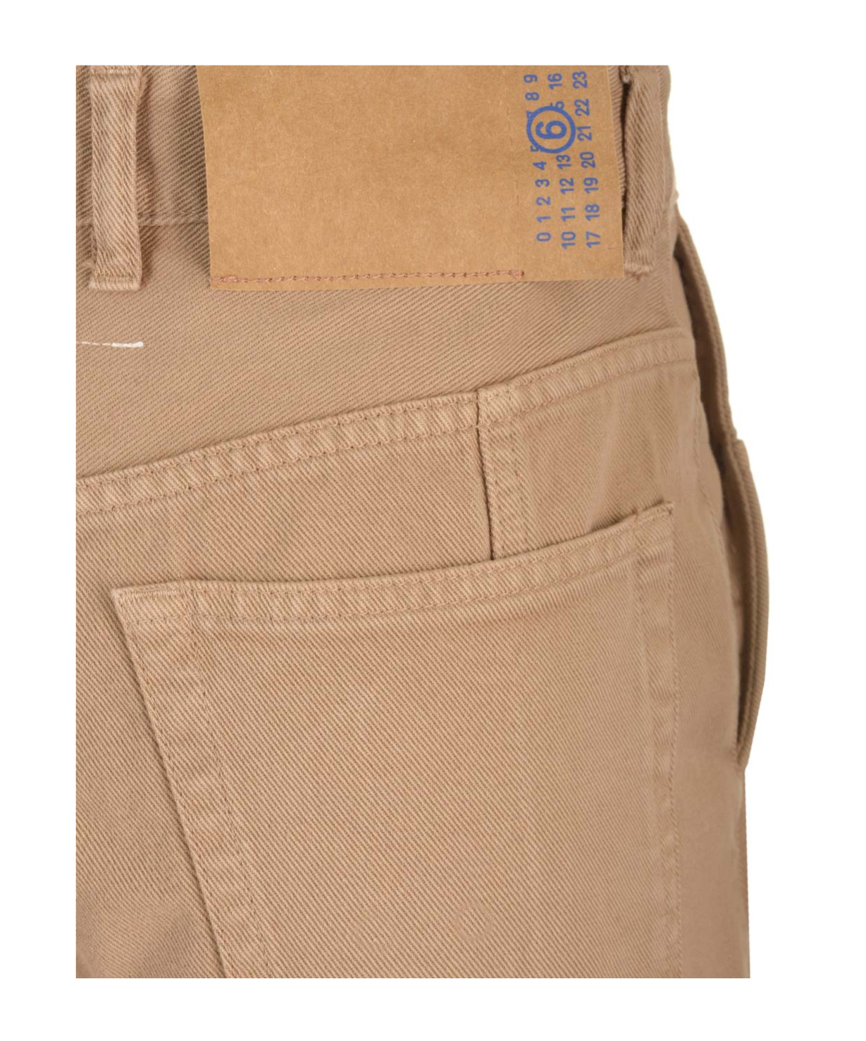 Mm6 Maison Margiela In Cotton Twill Trousers Beige In Brown