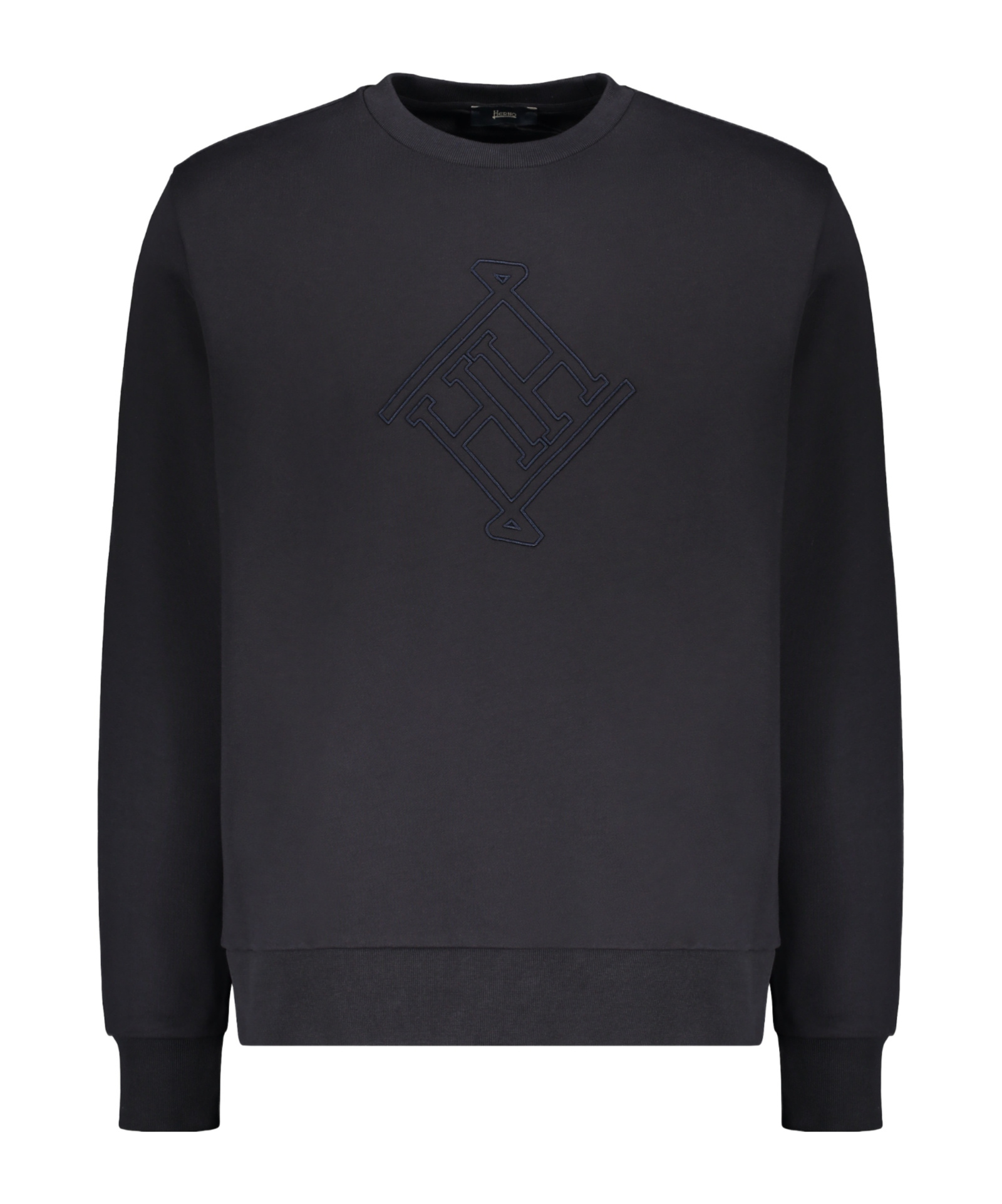 Herno Logo-embroidered Cotton Sweatshirt In Gold