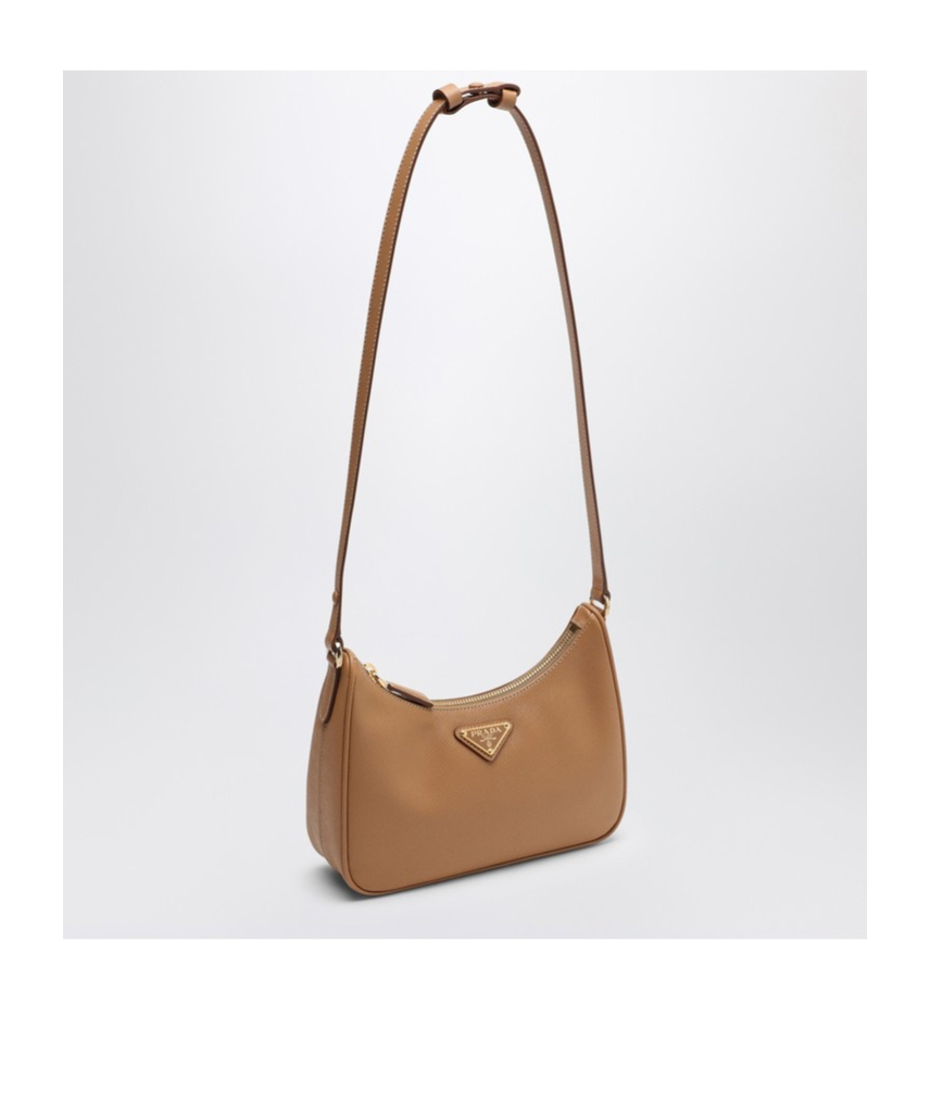 Prada Re-edition Beige Mini Bag In Saffiano Women In Nude