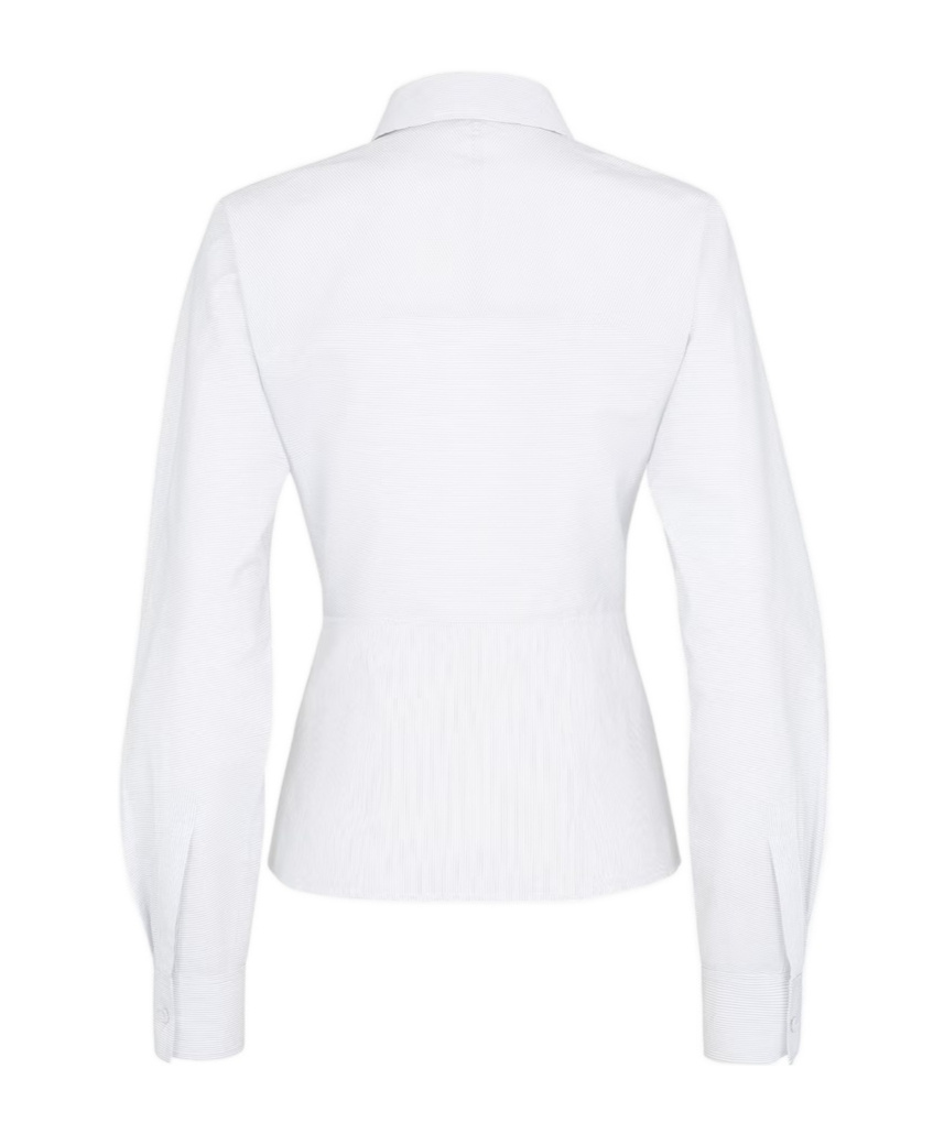 Fendi Long-sleeved Striped Shirt In White