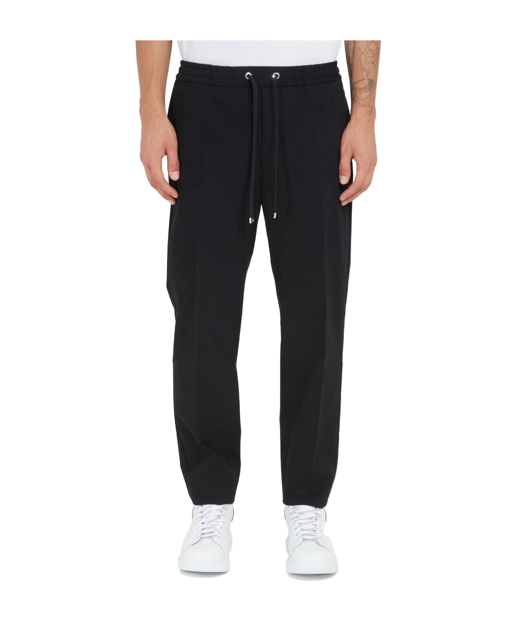 Moncler Drawstring Casual Pants In Black