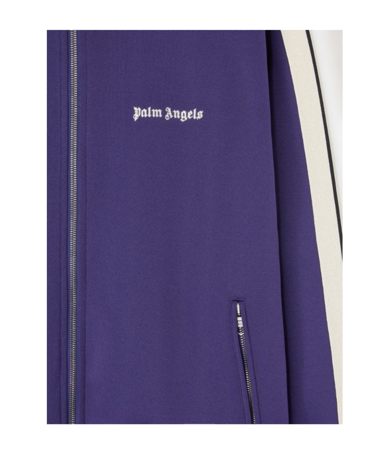 Palm Angels Track Jacket With Zipper In Purple