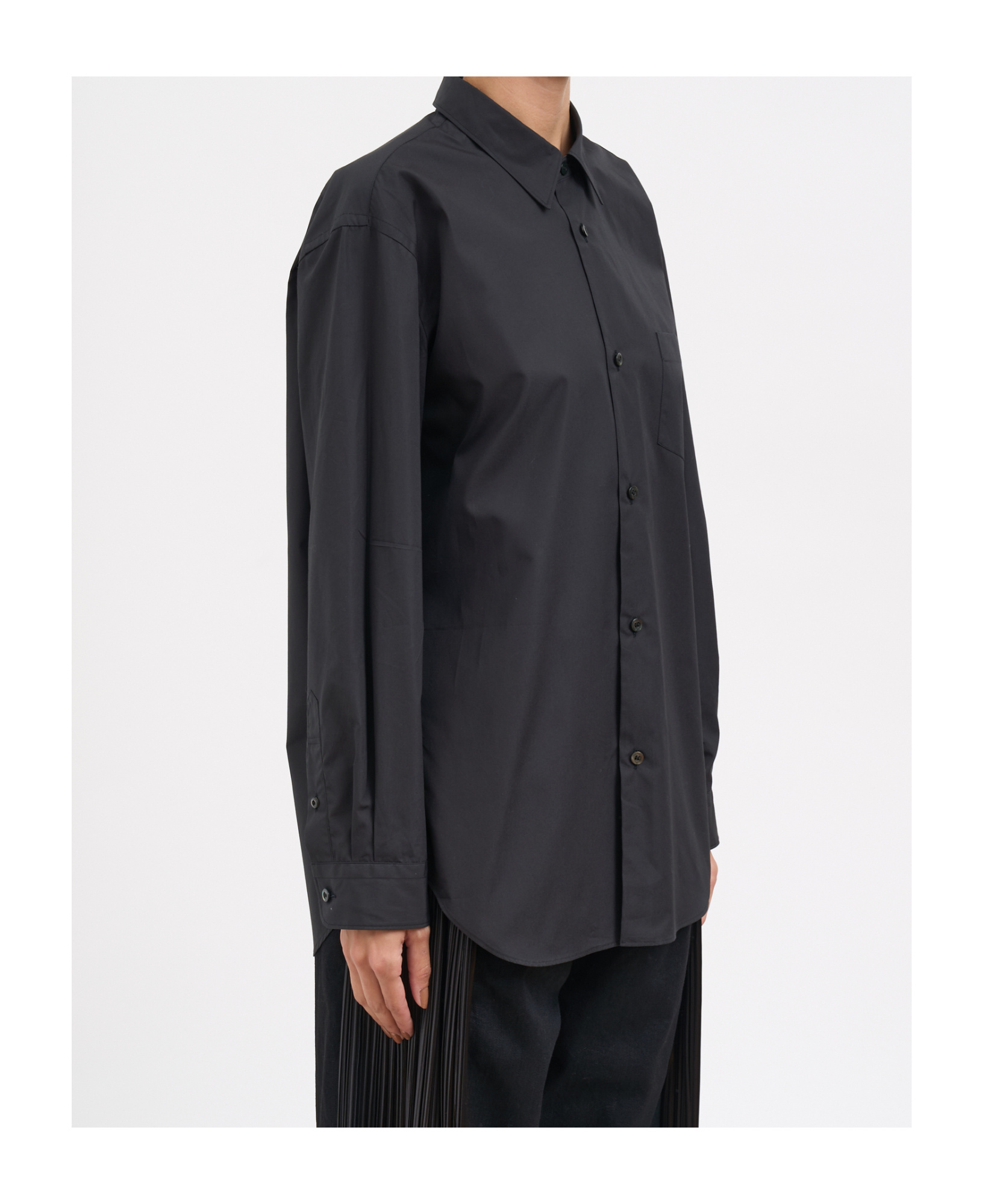 Junya Watanabe Button-down Long-sleeved Shirt In Black