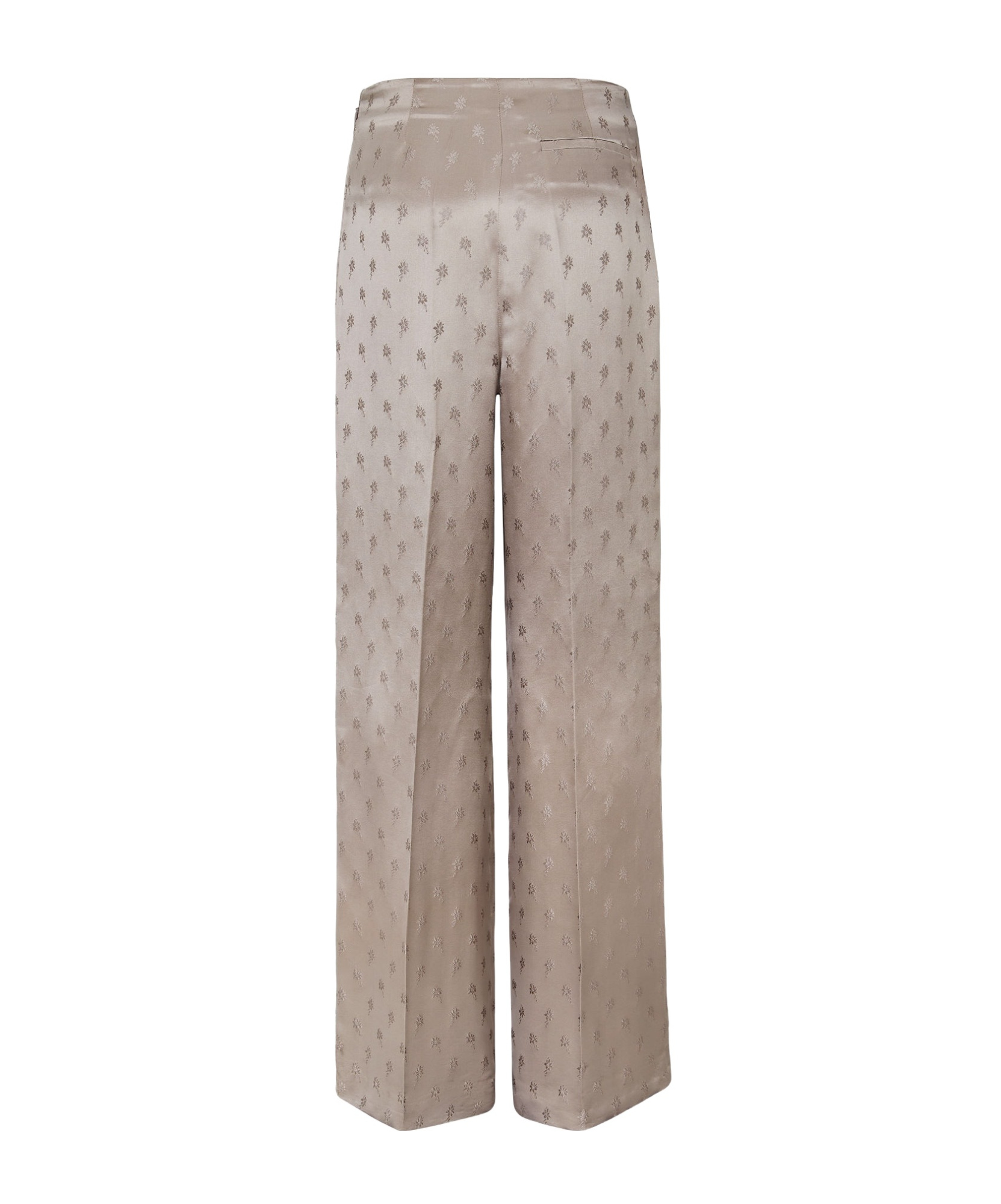 Fendi Brown Silk Pants In Nude