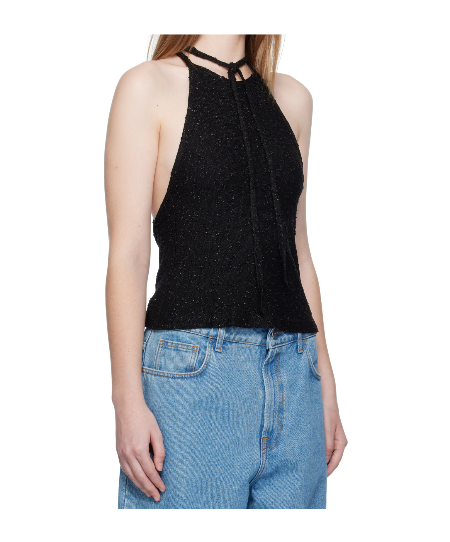 Christopher Esber Halter Neck Strap In Black