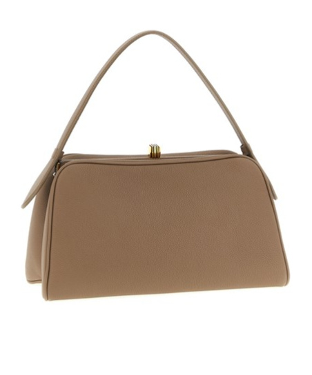 Khaite Hammered Embossed Cate Handbag In Brown