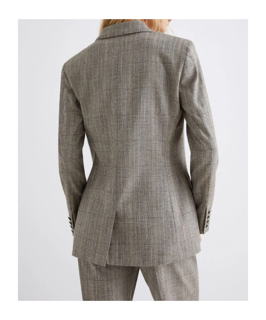 Marella Flowing Double-breasted Blazer In Gray