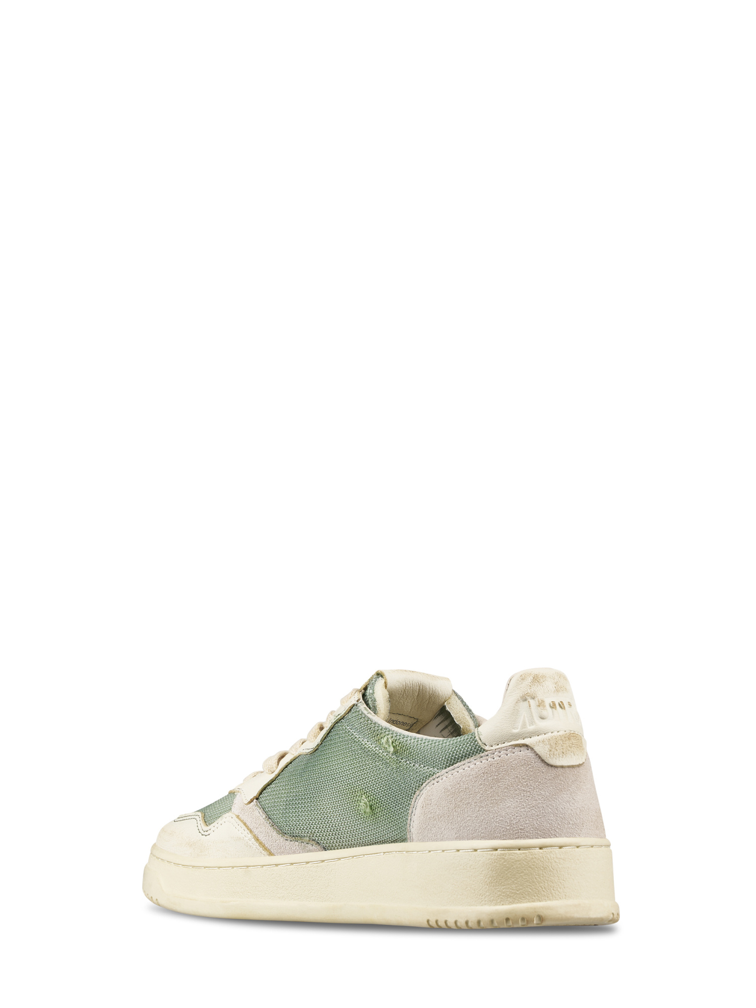 Autry Leather Perforated Toe Low Top Sneakers In Green