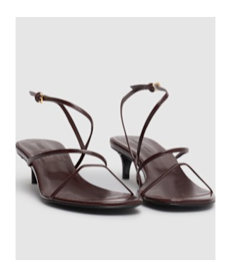 KHAITE ALPHABET DETAIL HIGH-HEELED SANDALS