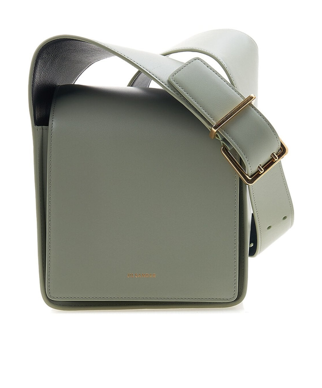 Jil Sander Logo Shoulder Bag In Green
