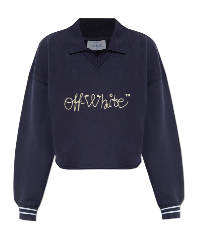 Off-white Long-sleeved Tops In Blue