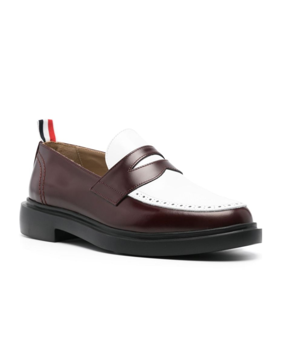 Thom Browne Panelled Leather Loafers In Black