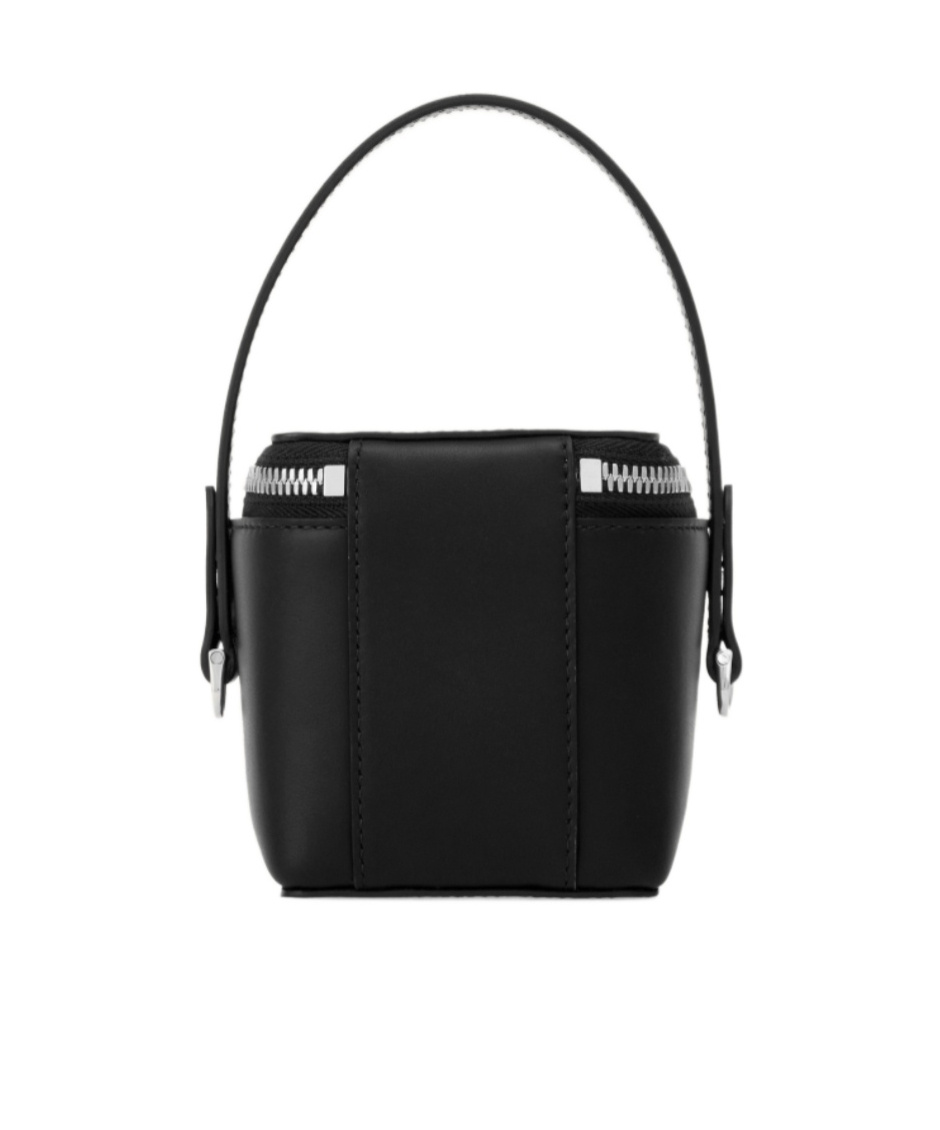 Shop Ferragamo Micro Zip-around Mini Bucket Bag In Black