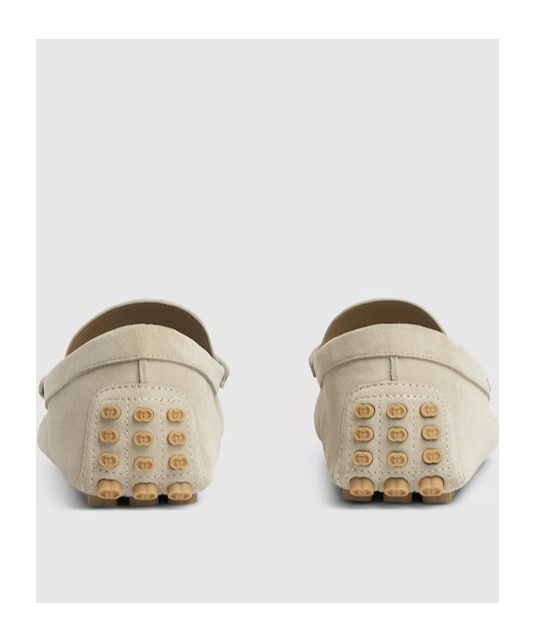 Gucci Men`s Driver Moccasin With Clamp In Nude