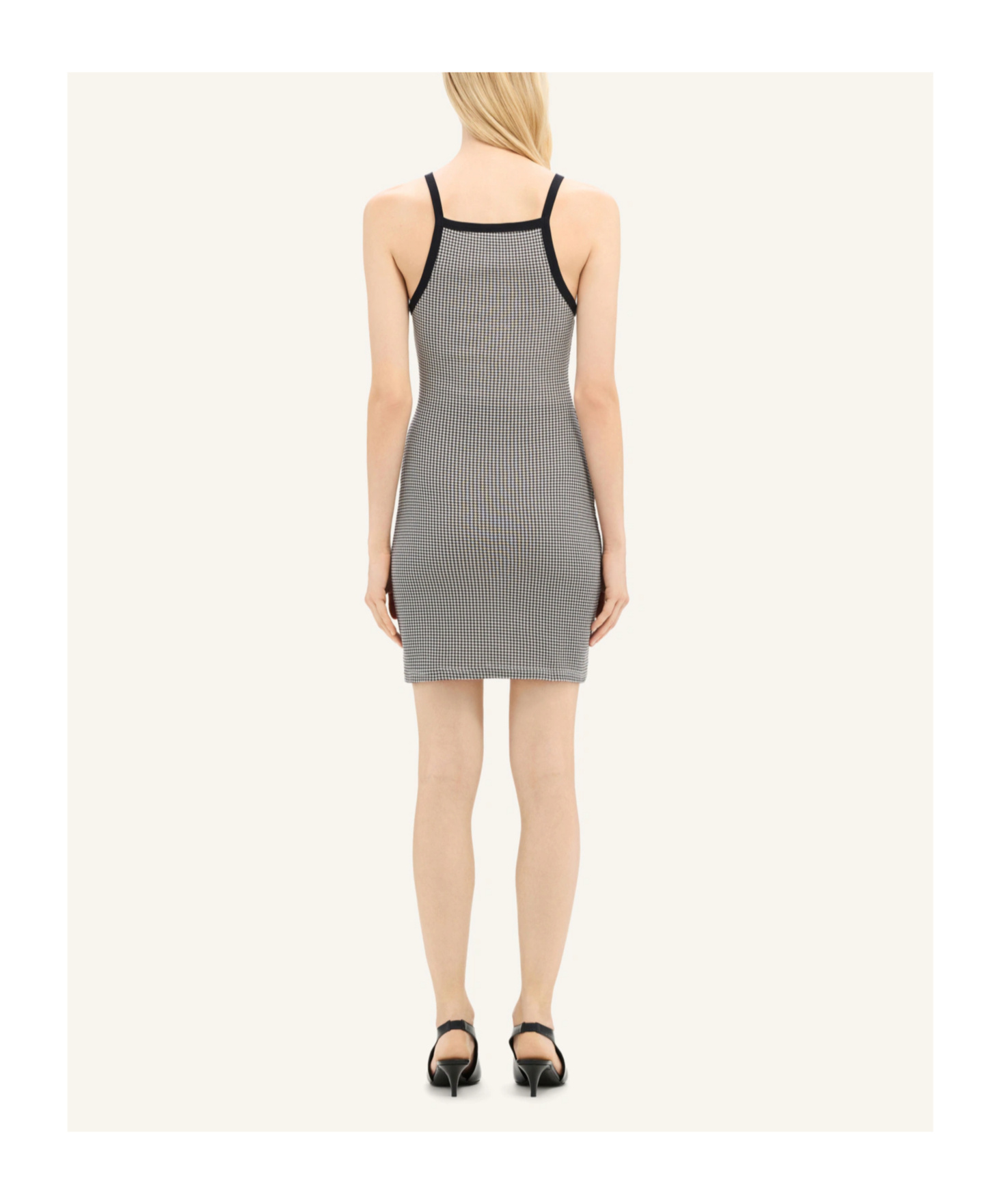 Courrèges Racerback Mini Dress With Contrasting Straps And Logo Detail In Gray