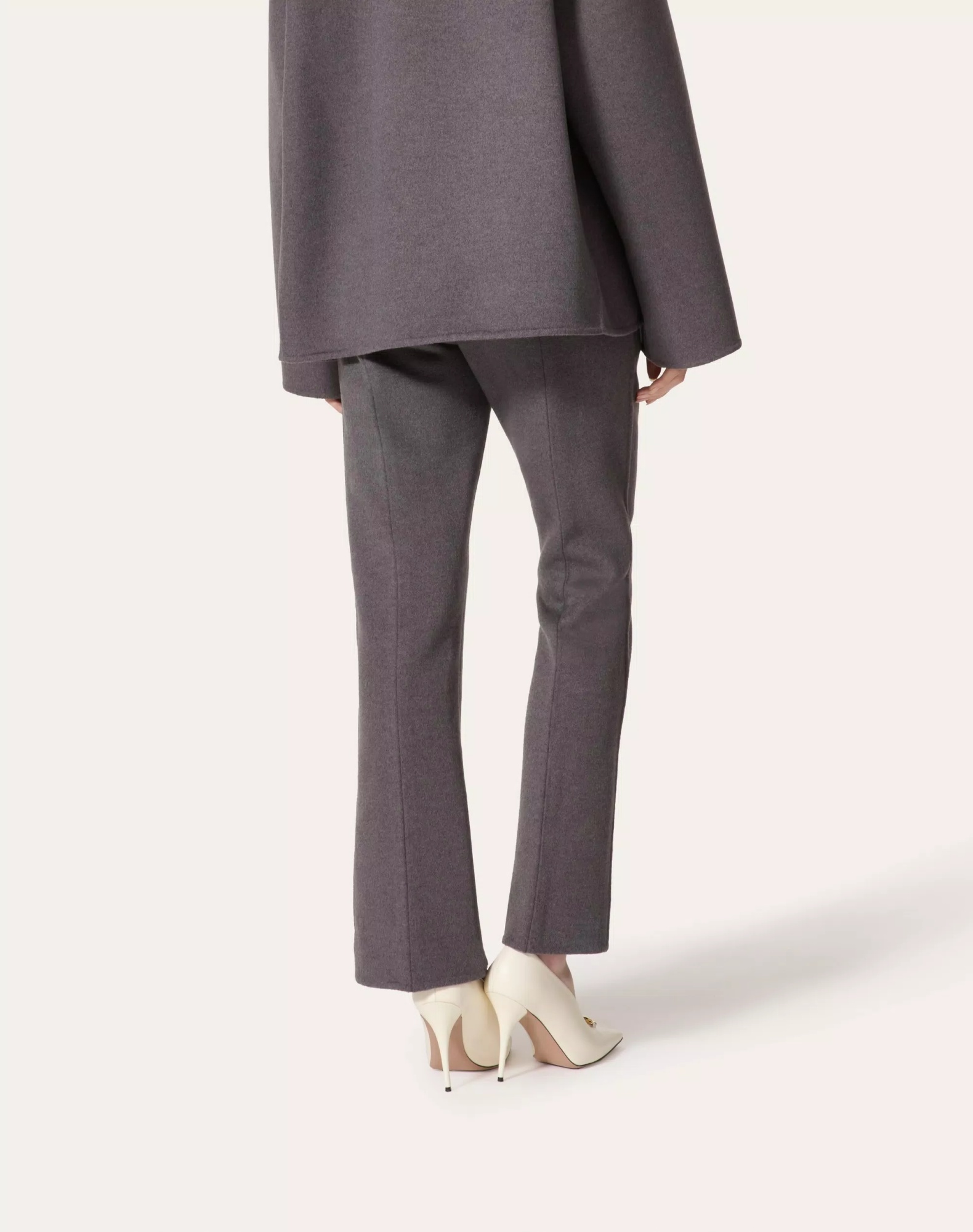 Valentino Virgin Wool-cashmere Tailored Trousers In Black