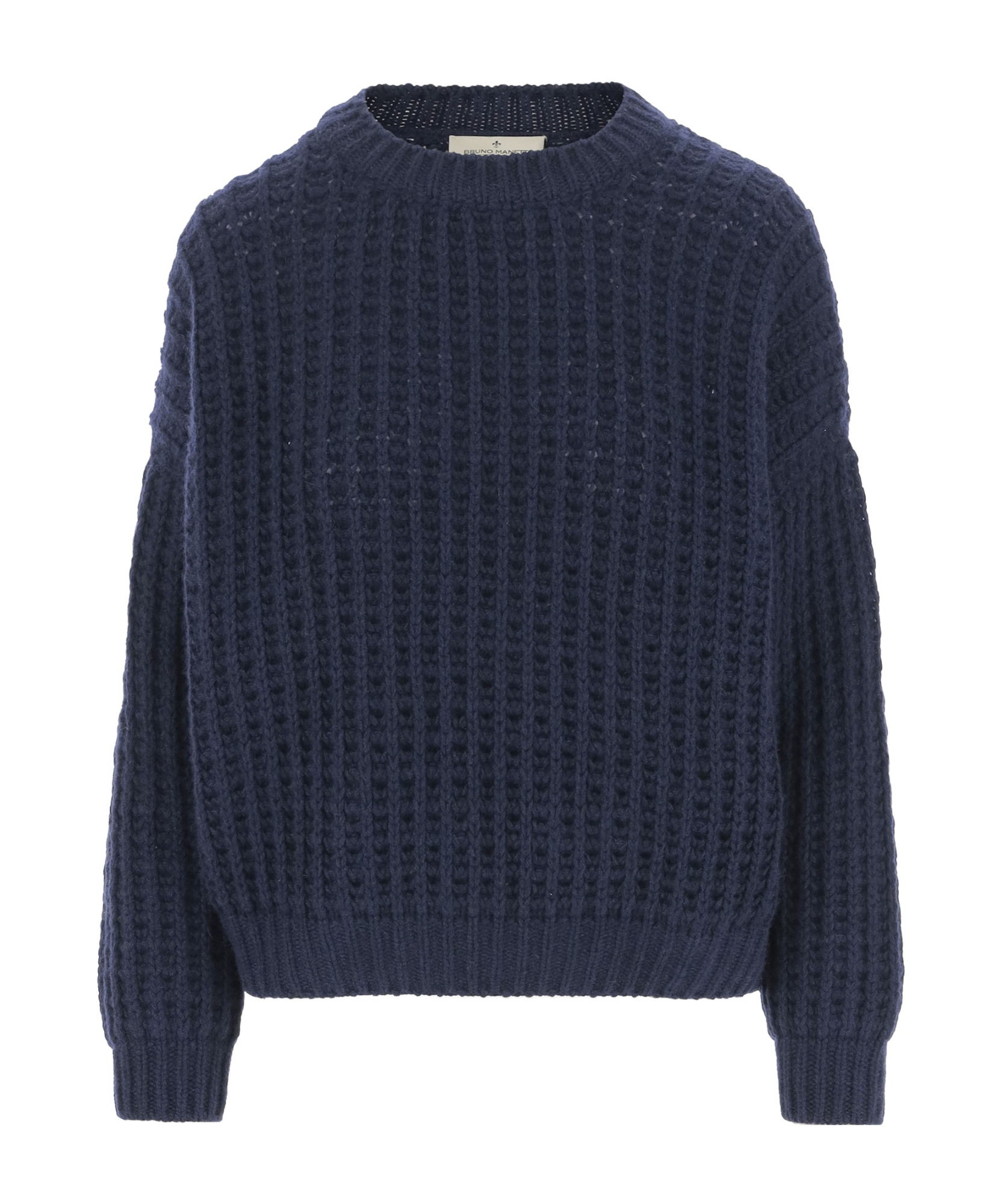 Bruno Manetti Chunky Knit Sweater In Black