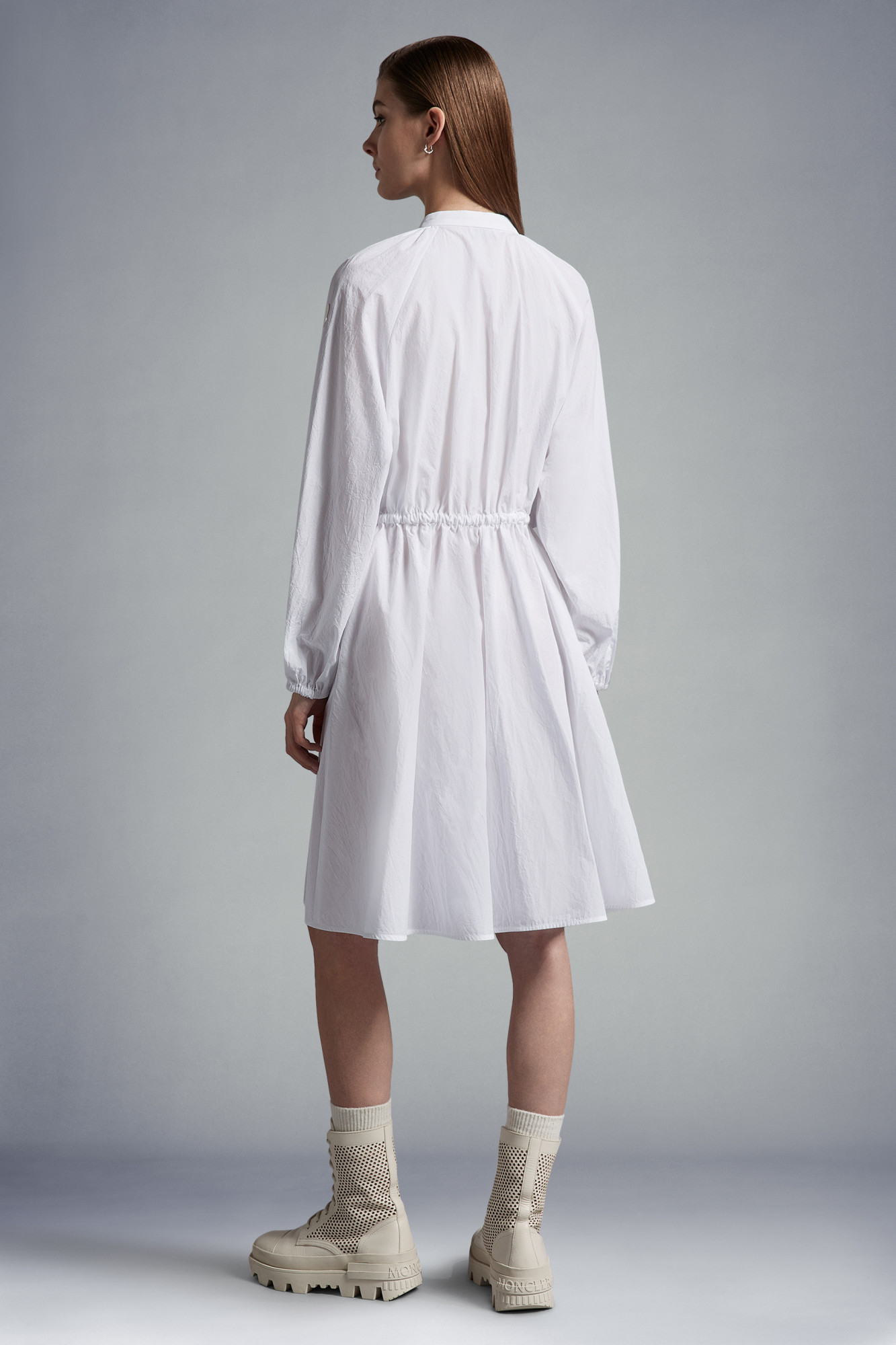 Moncler Shirt Dress In White