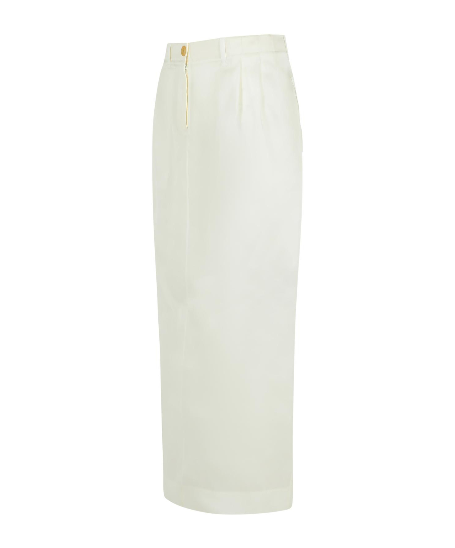 Khaite Lucian Cotton Poplin Maxi Skirt In White