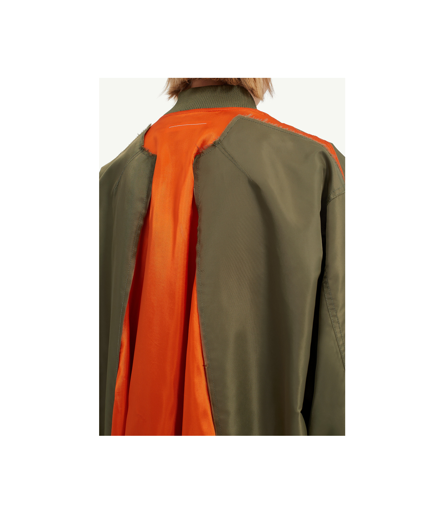 Mm6 Maison Margiela Logo-print Zip-up Jacket In Green