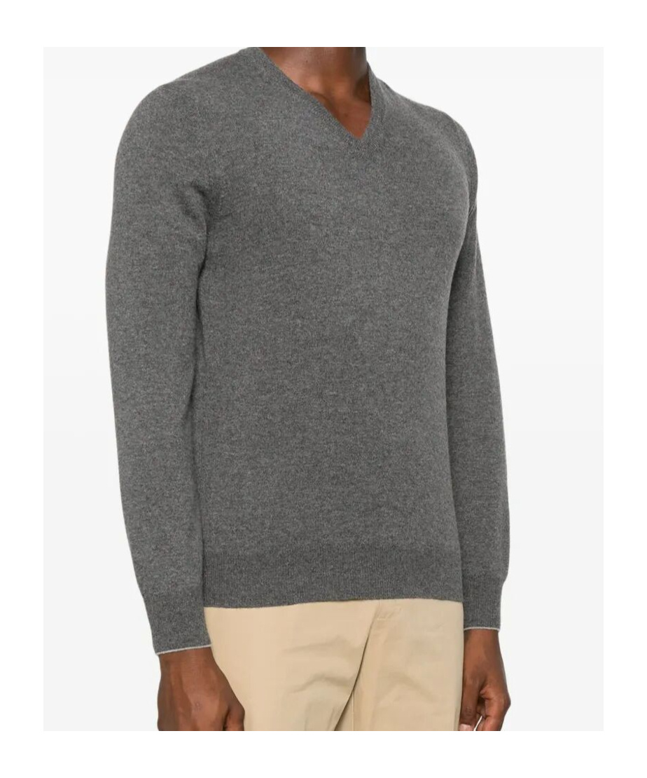 Brunello Cucinelli Cashmere Sweater In Gray