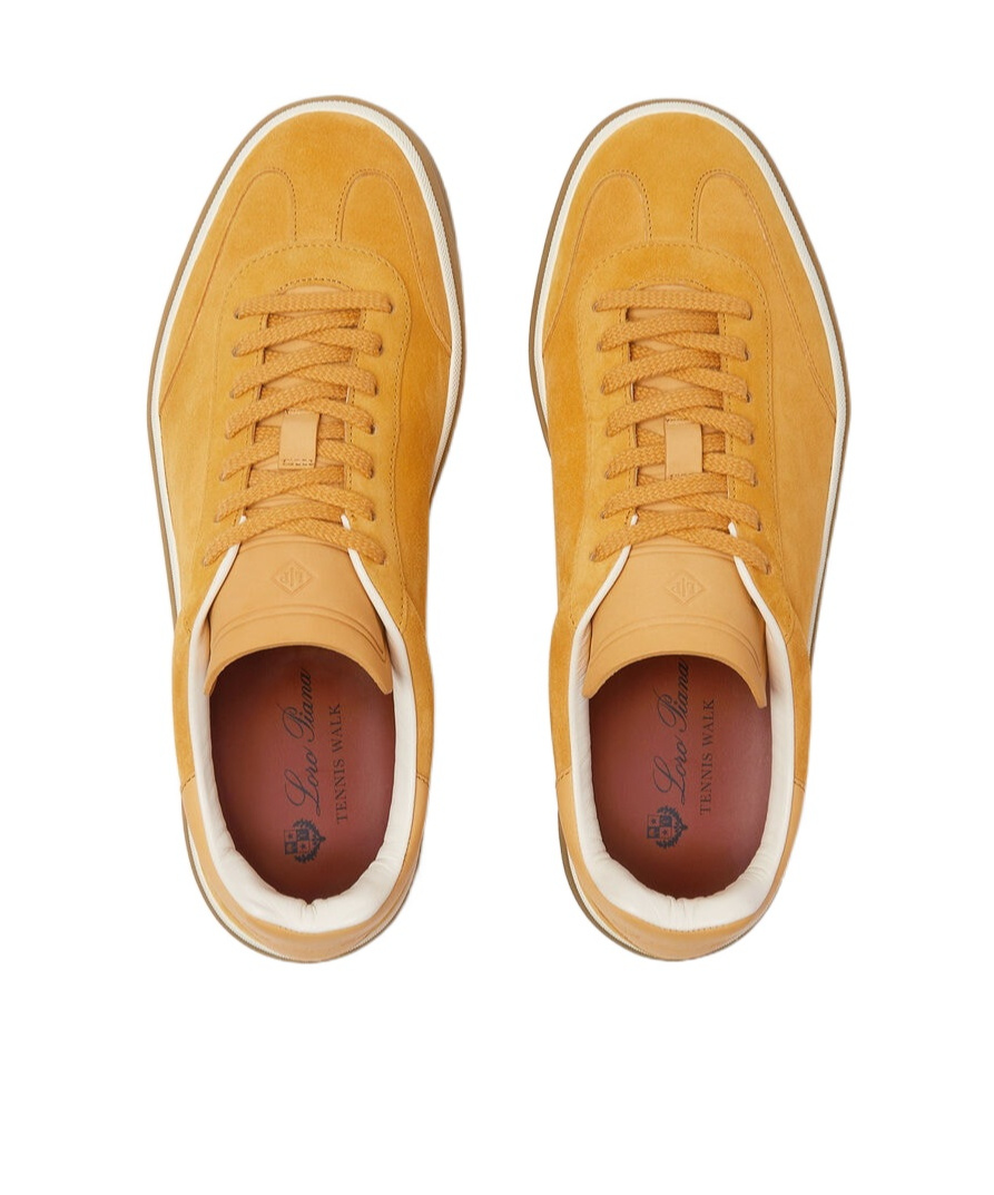 Loro Piana Round Head Low-cut Casual Shoes In Saffron Tea
