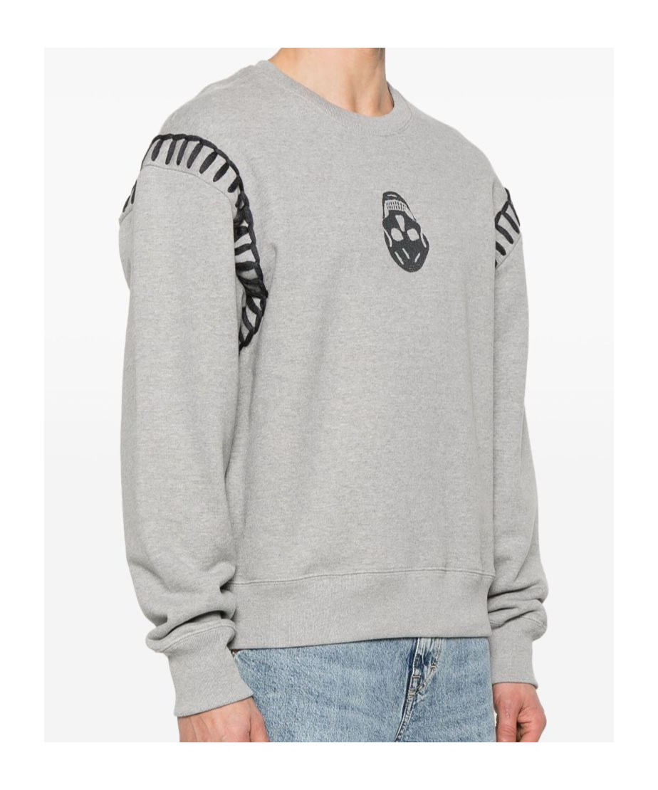 Alexander Mcqueen Skull Sweatshirt In Gray