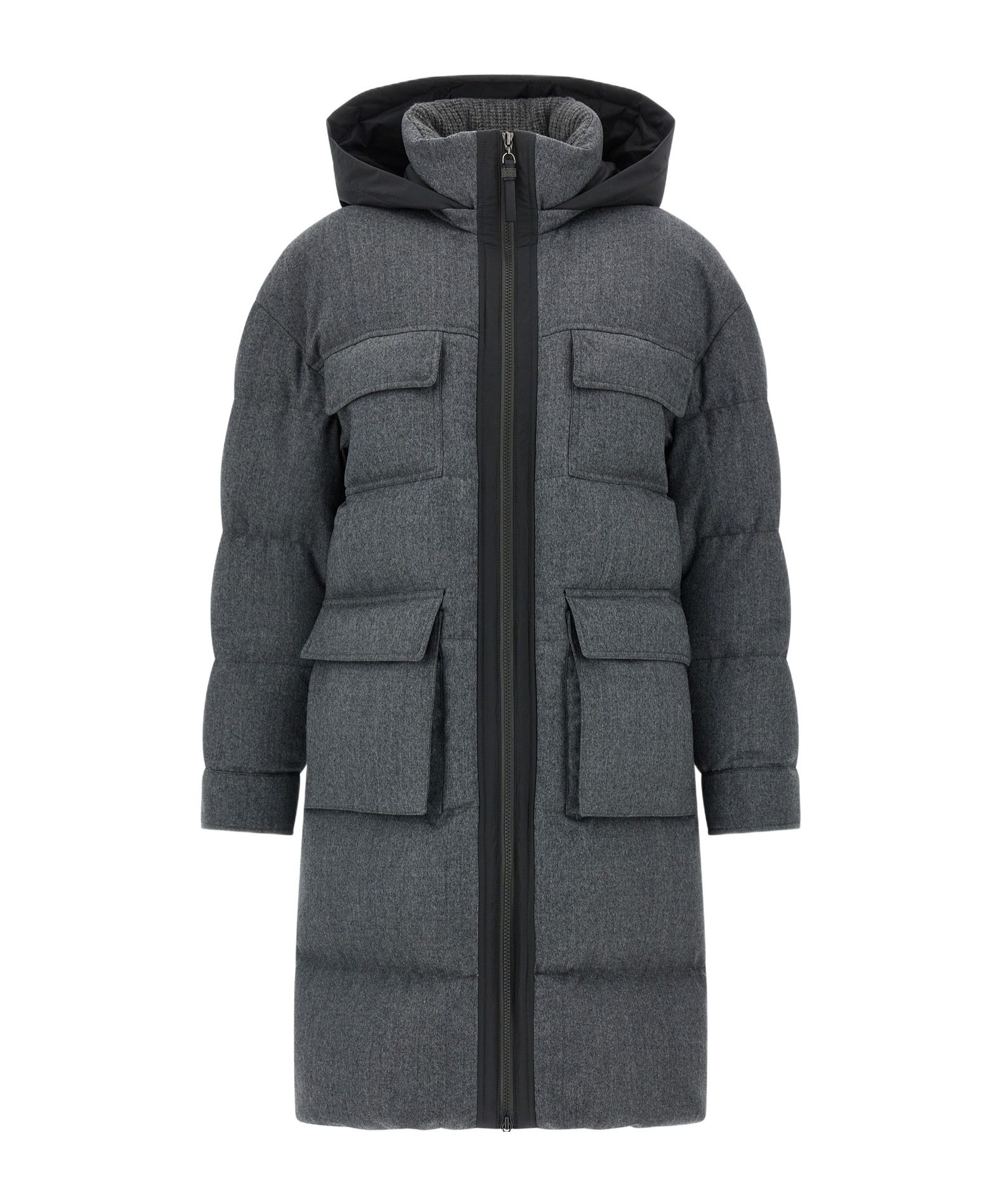 Brunello Cucinelli Long-sleeved Cotton Jacket In Green