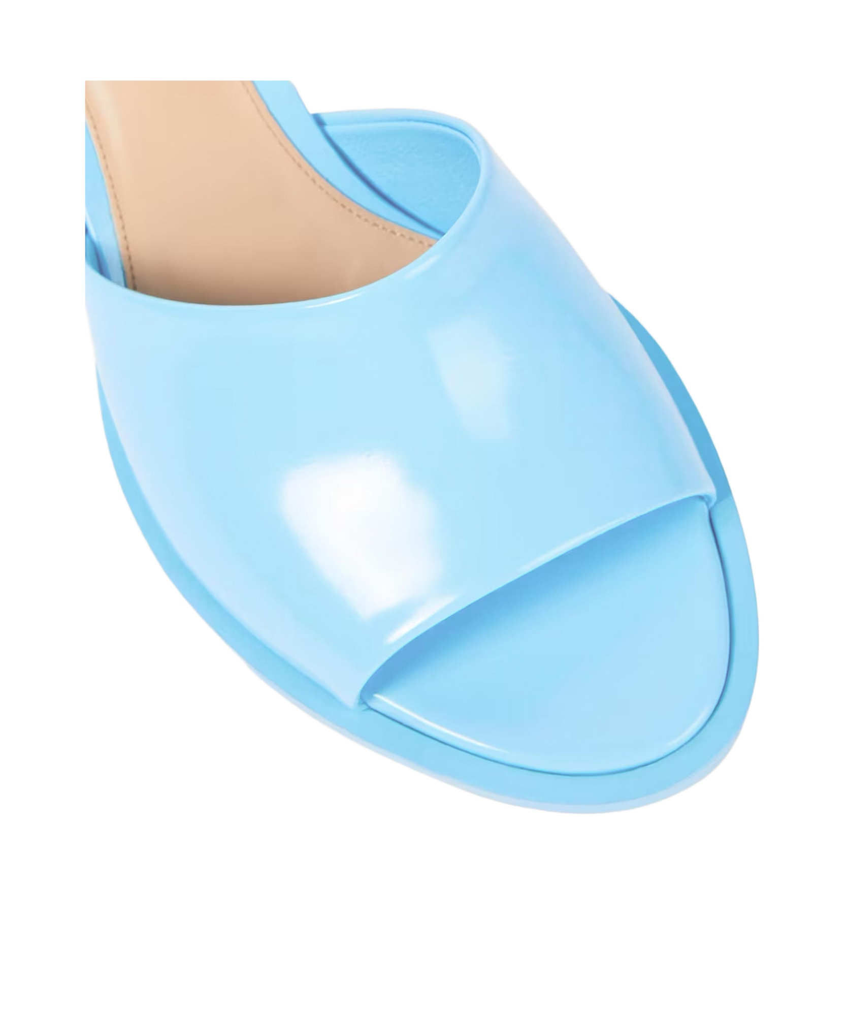 Bottega Veneta Cha Cha 50mm Leather Mules In Blue