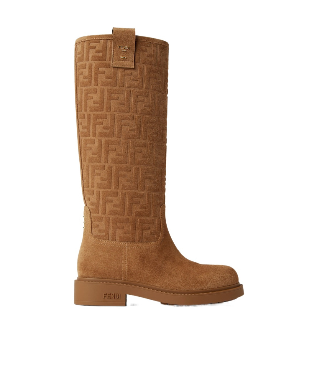Fendi Filo Knee High Boot In Brown