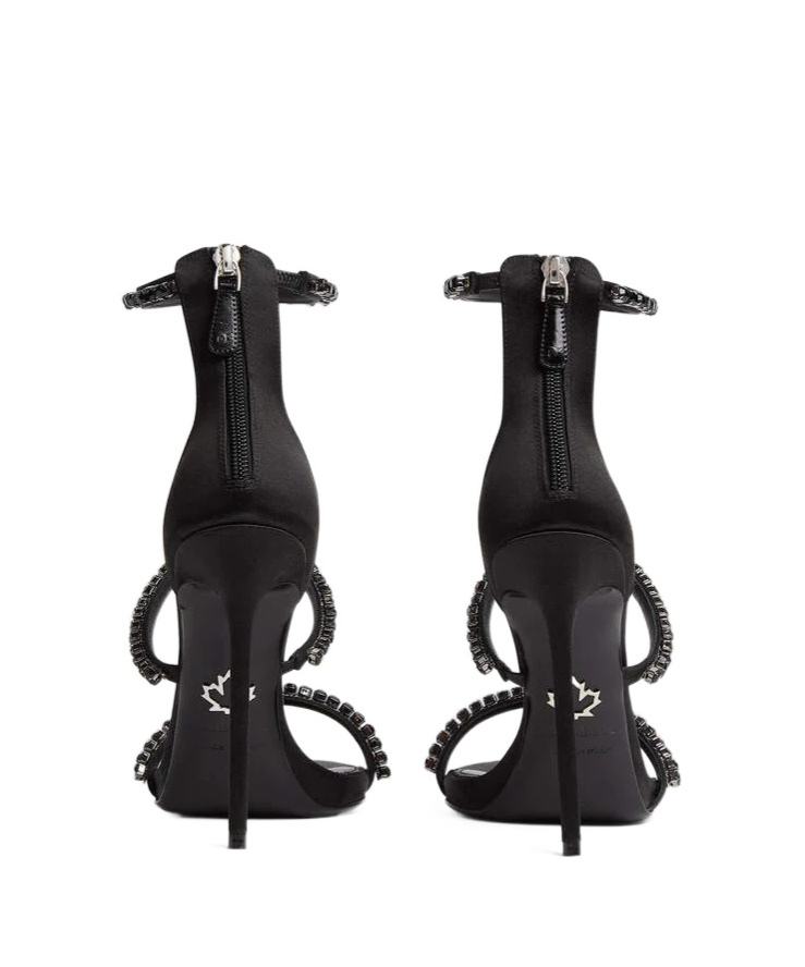 Dsquared2 Strappy Ankle Strap Stiletto Sandals In Black