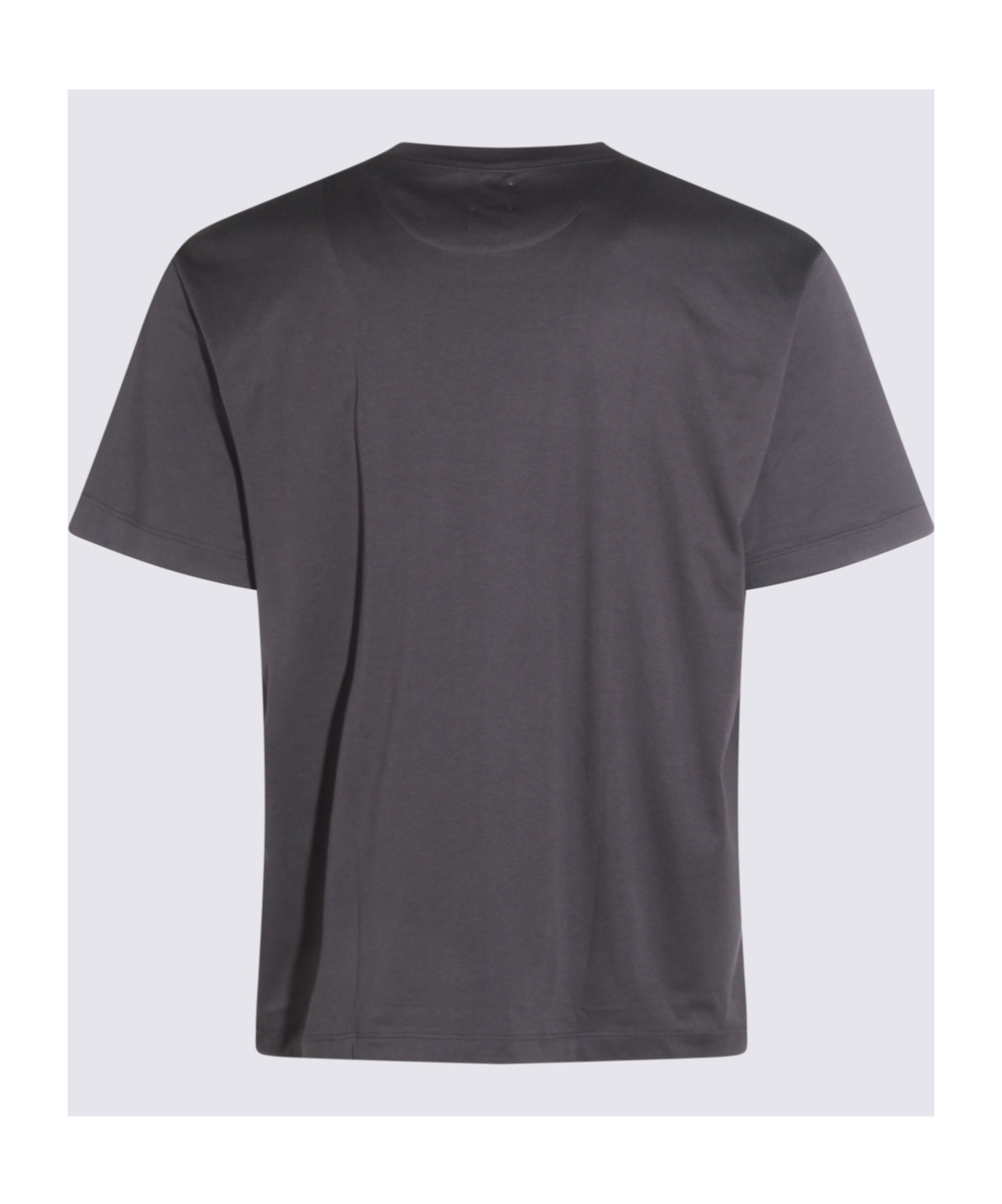 Eleventy Crew Neck Plain Design Short Sleeves In Black