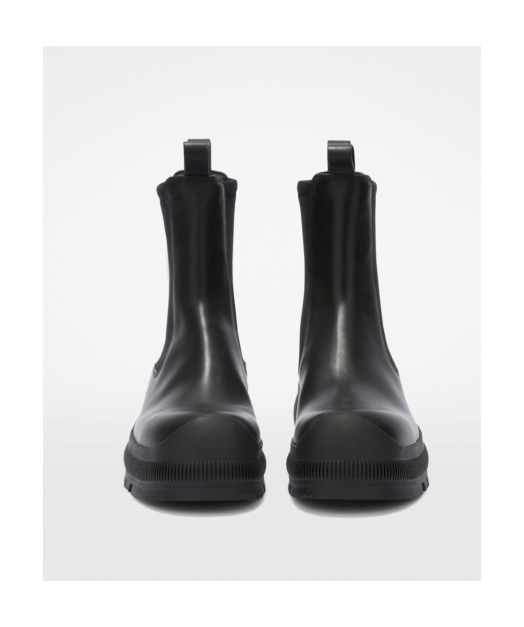 Jil Sander 35mm Leather Ankle Boots In Black