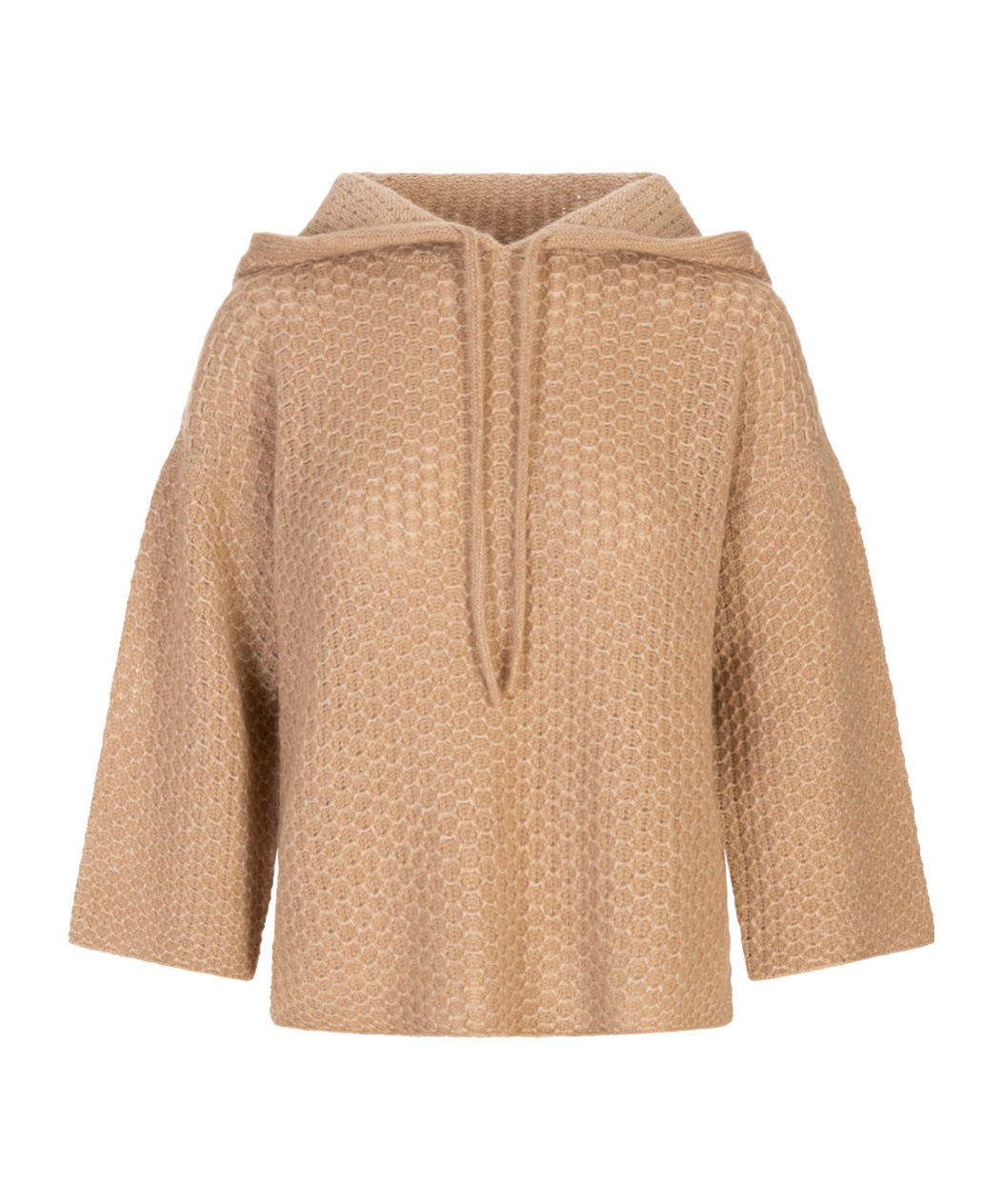 Fabiana Filippi Drawstring Hooded Sweater In Brown