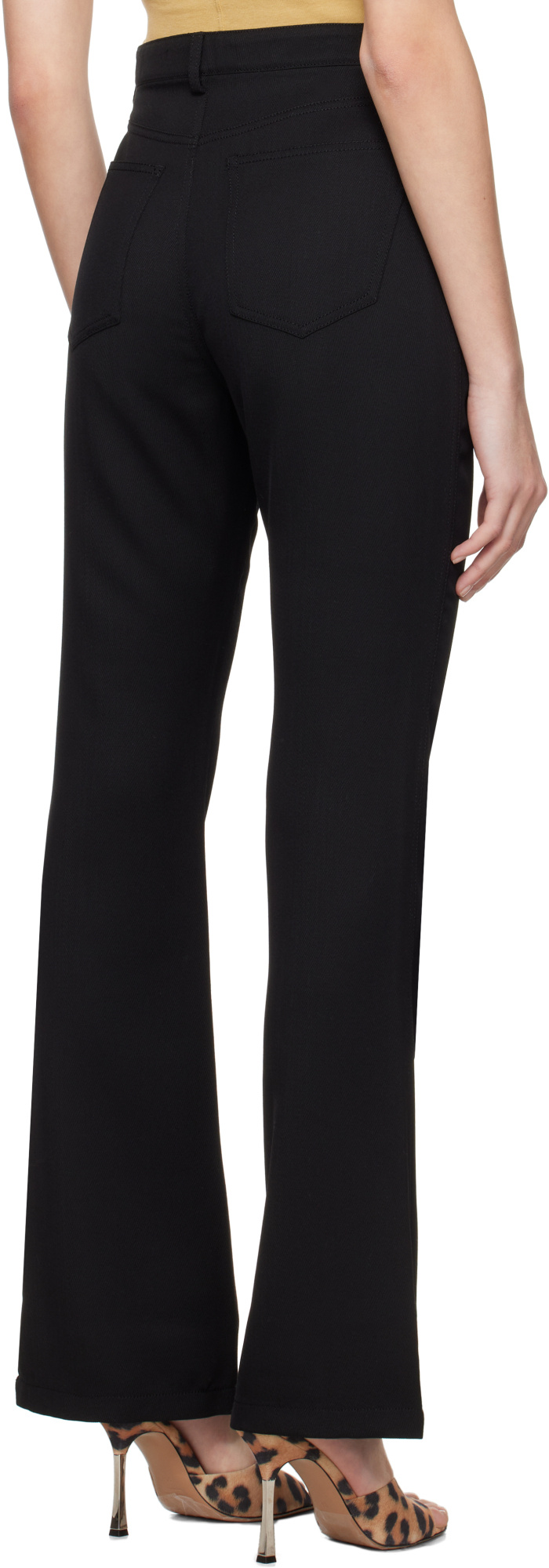 Re/done Black Riding Trouser Jeans In Black