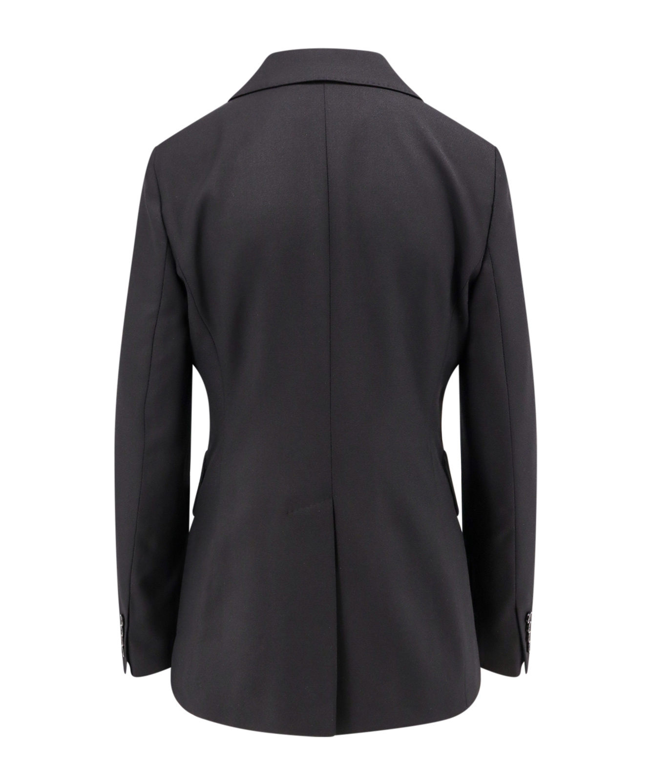 Max Mara Sanna Double-breasted Long-sleeved Jacket In Black