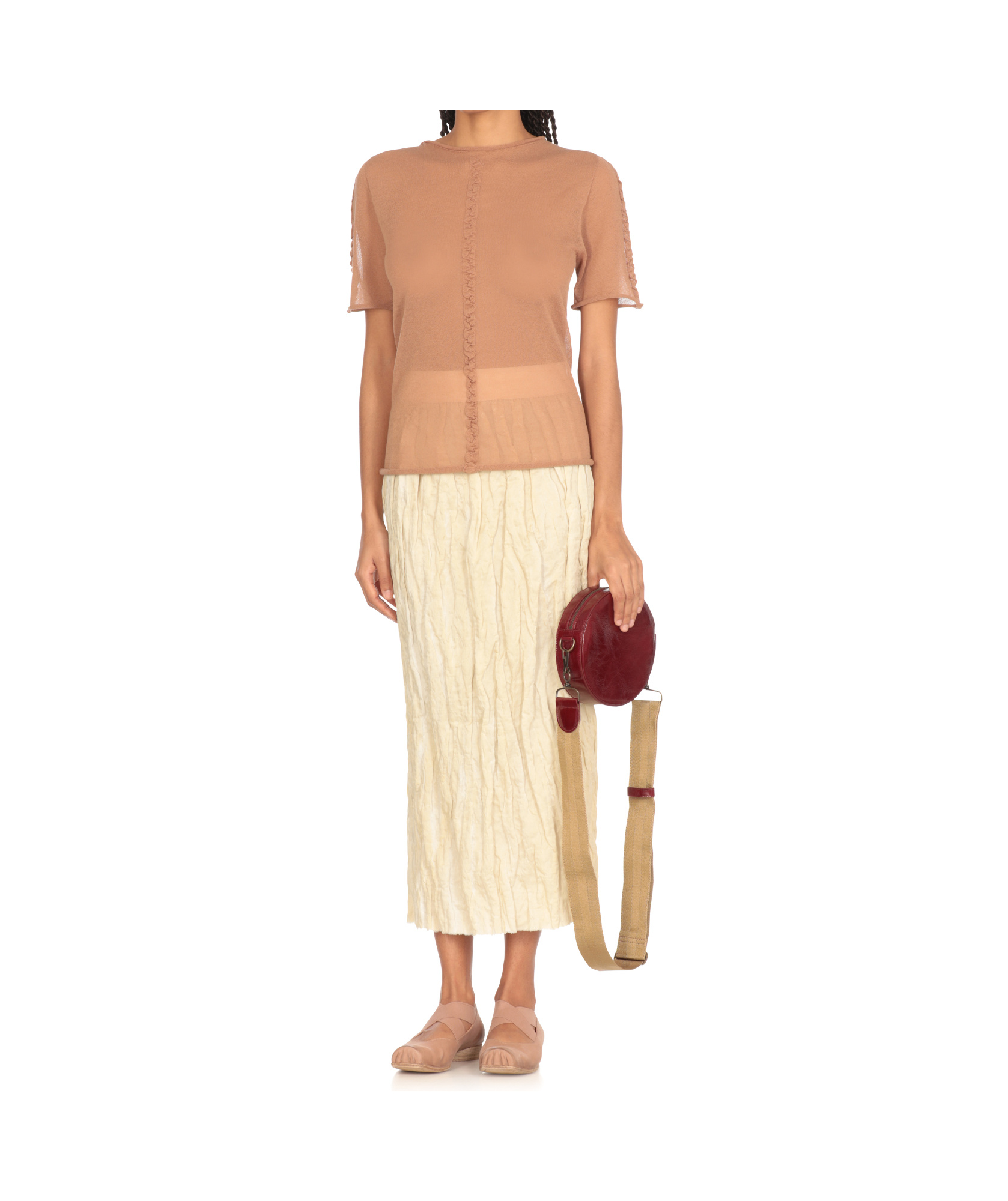 Uma Wang Semi-sheer T-shirt In Rose