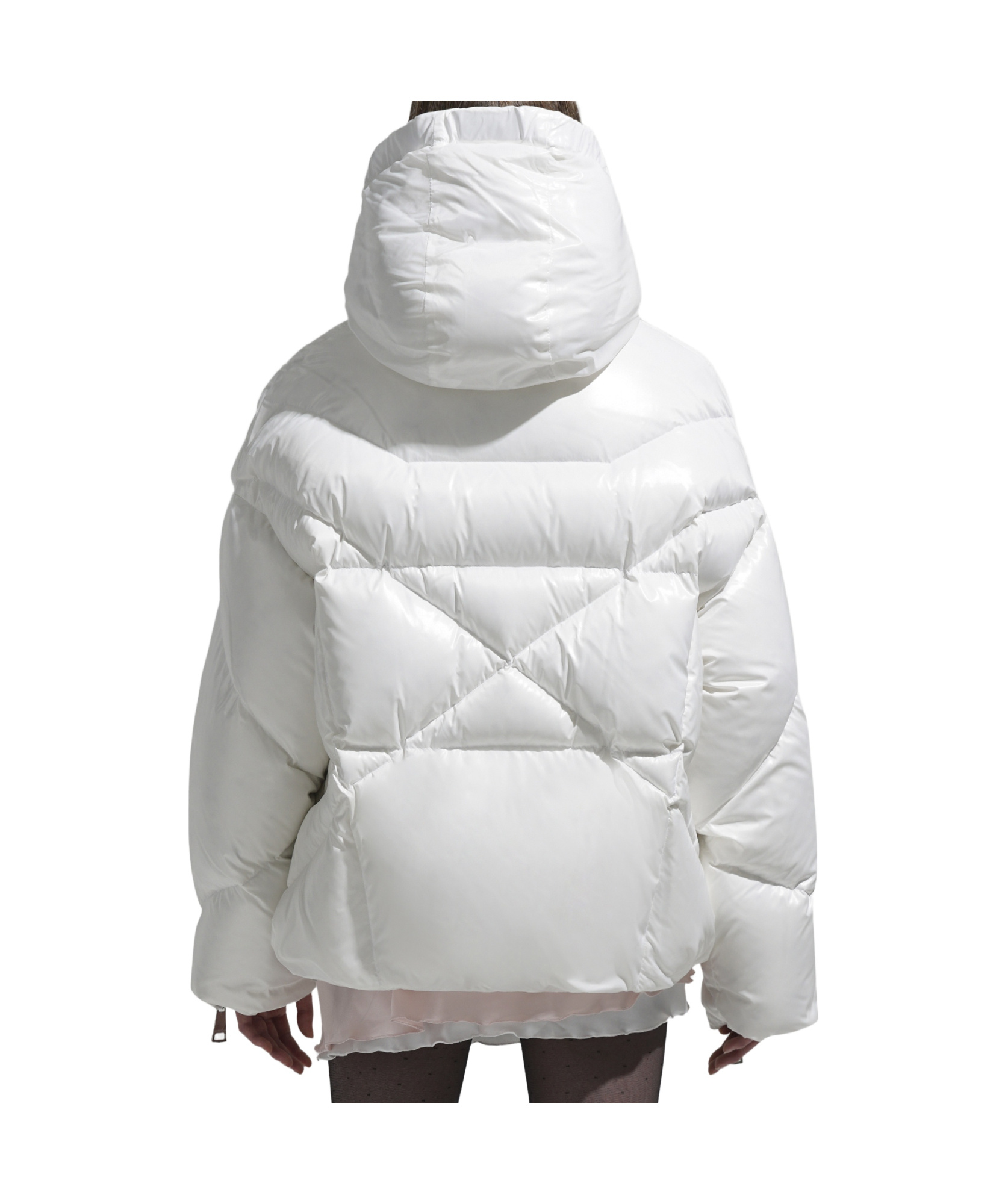 Khrisjoy Hooded Down Jacket In Gray