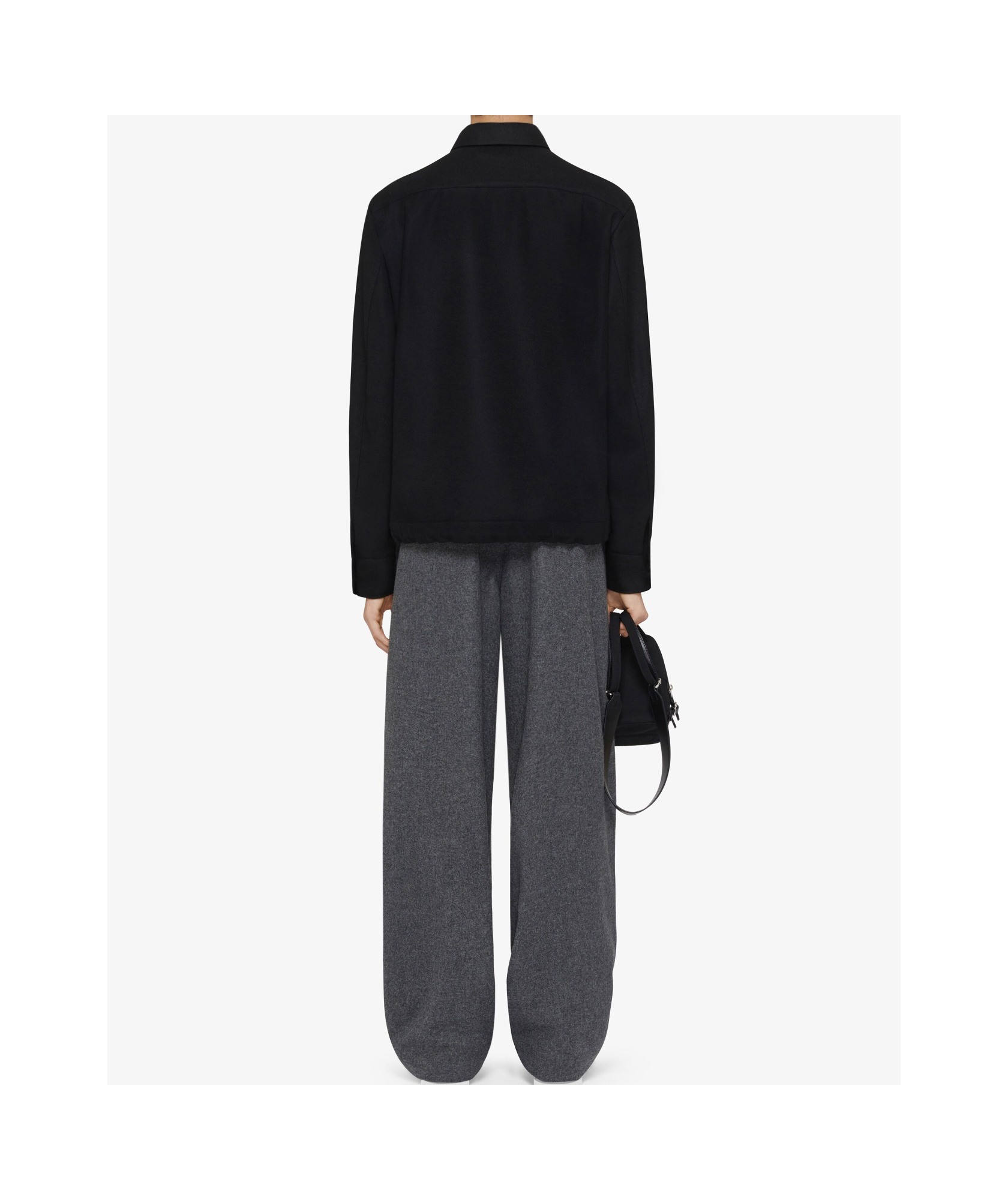 Givenchy Overshirt In Virgin Wool In Black