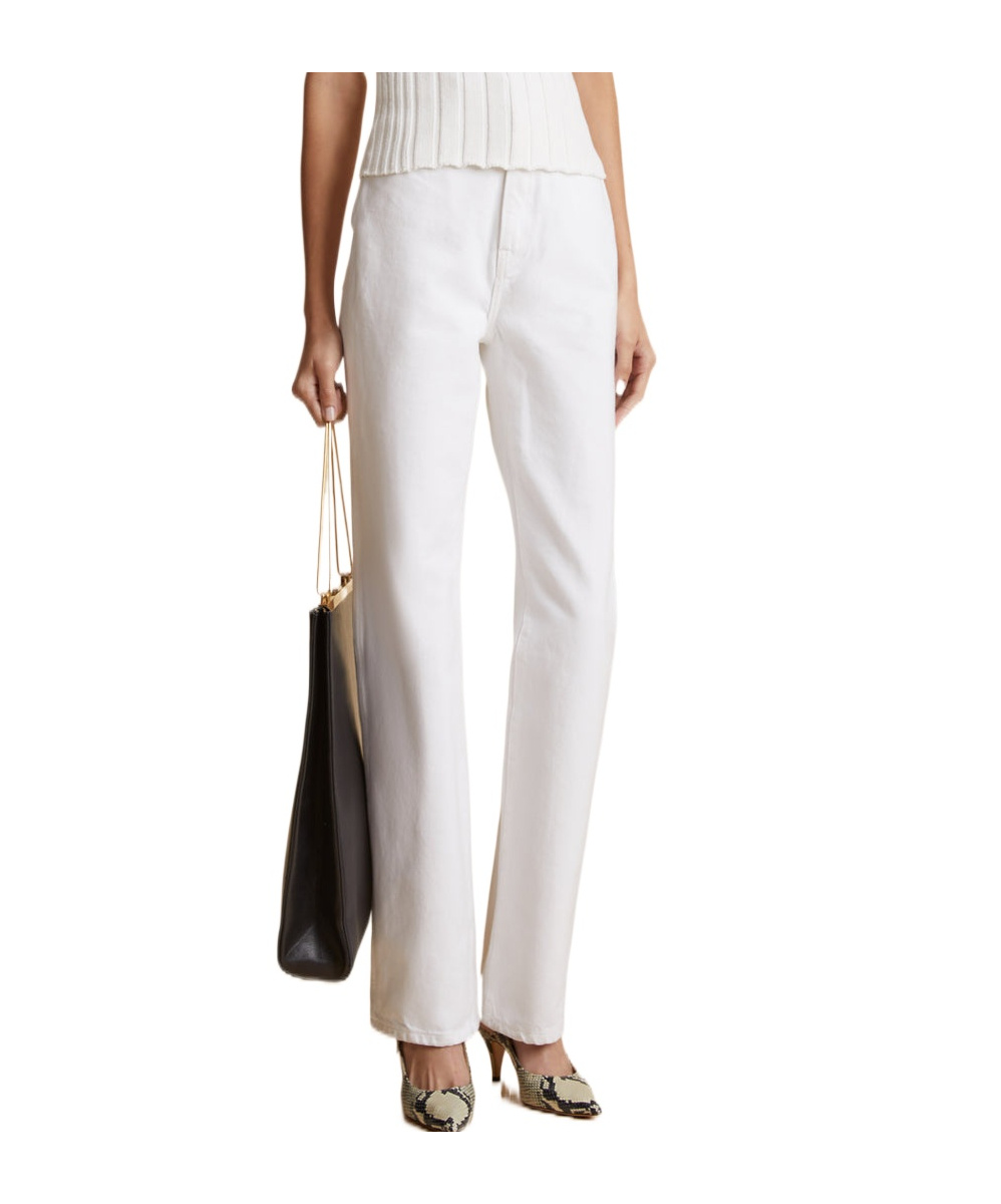 Khaite Danielle Straight-leg Jeans In White