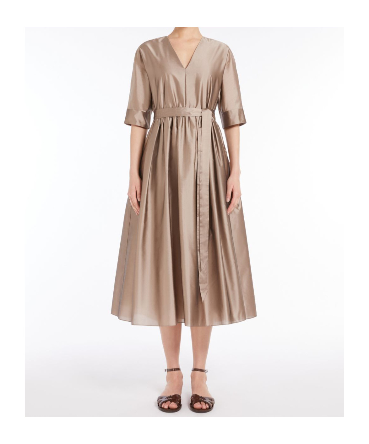 Max Mara Grey Viola Dress In Quaint Rose Color