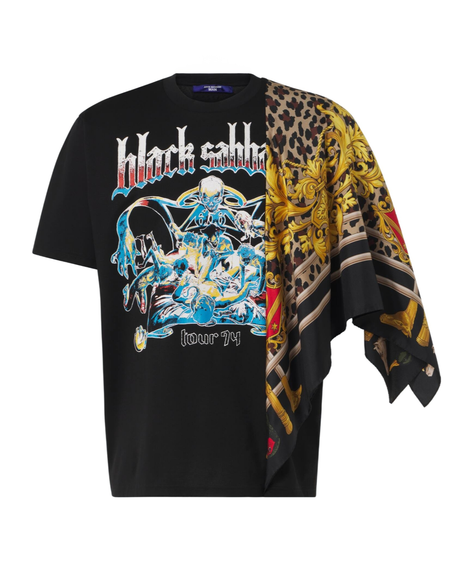 Junya Watanabe Asymmetric Logo T-shirt In Multi