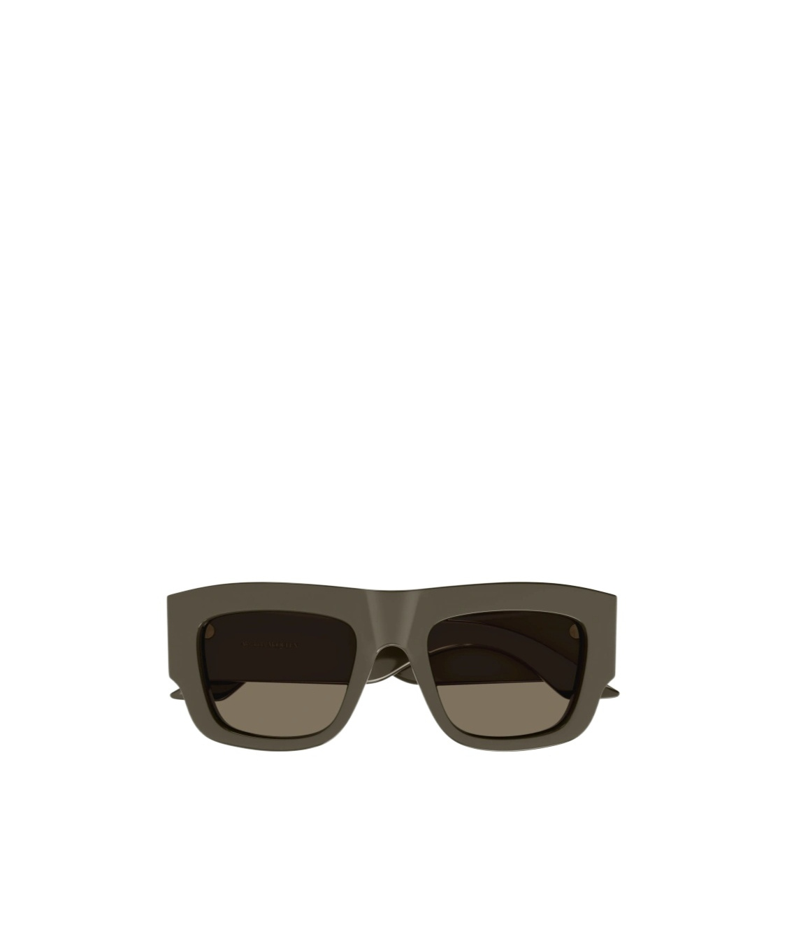 Alexander Mcqueen Logo-engraved Square-frame Sunglasses In Brown