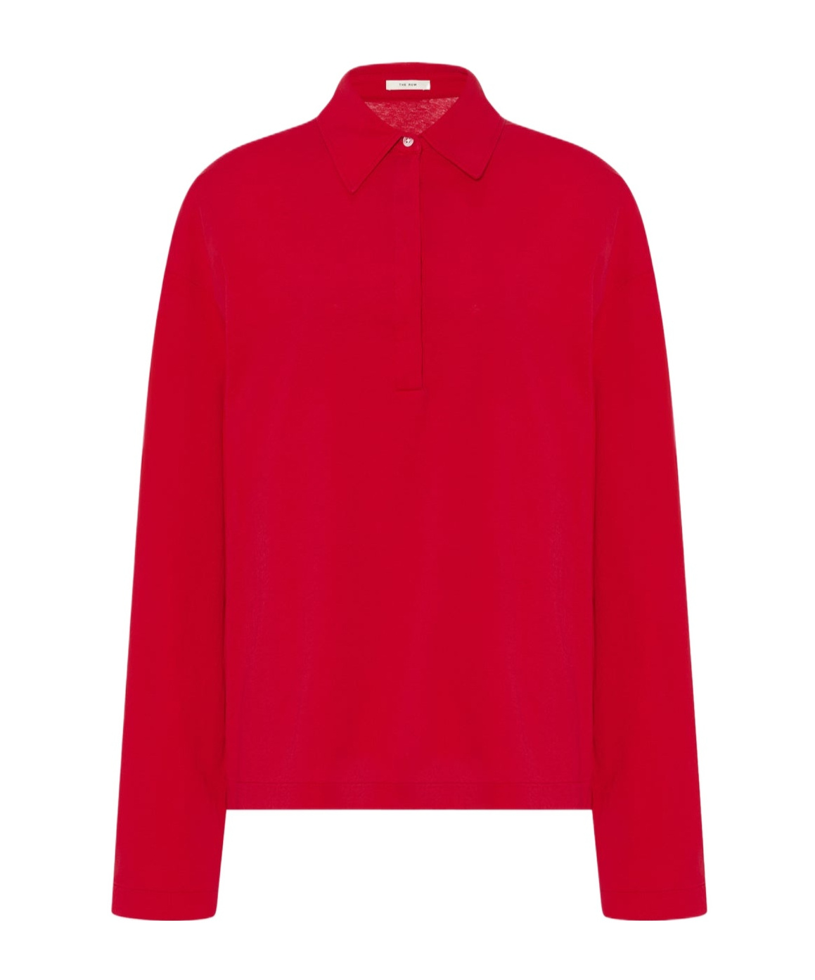 The Row Roddie Brushed Cotton-jersey Polo Shirt In Red
