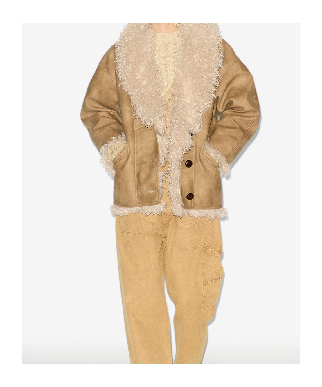 Isabel Marant Étoile Clara Fleece Vest In Burgundy