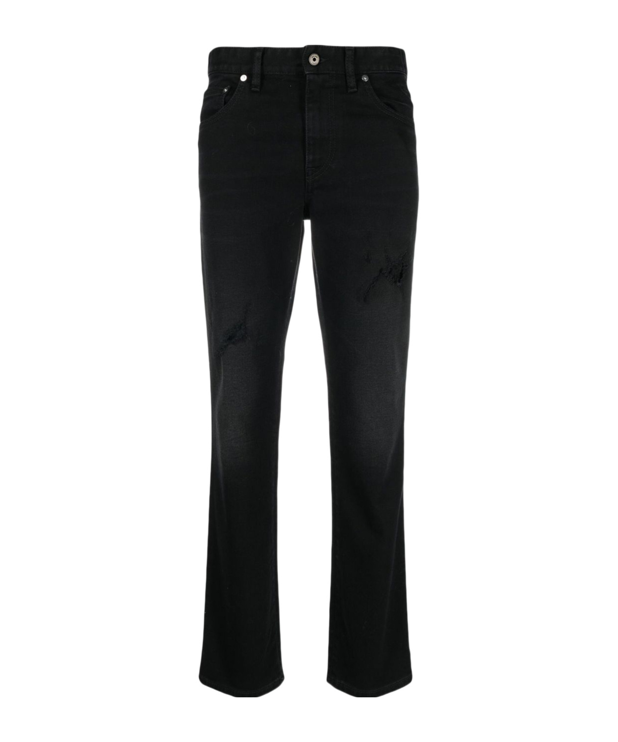Shop Just Cavalli High-rise Straight-leg Jeans In Black