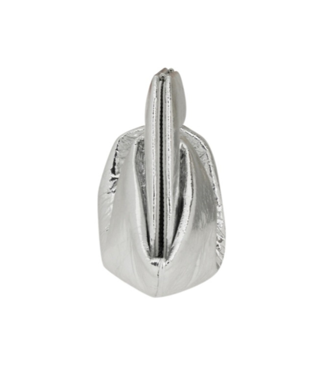 Themoirè Clutch "emera" In Silver