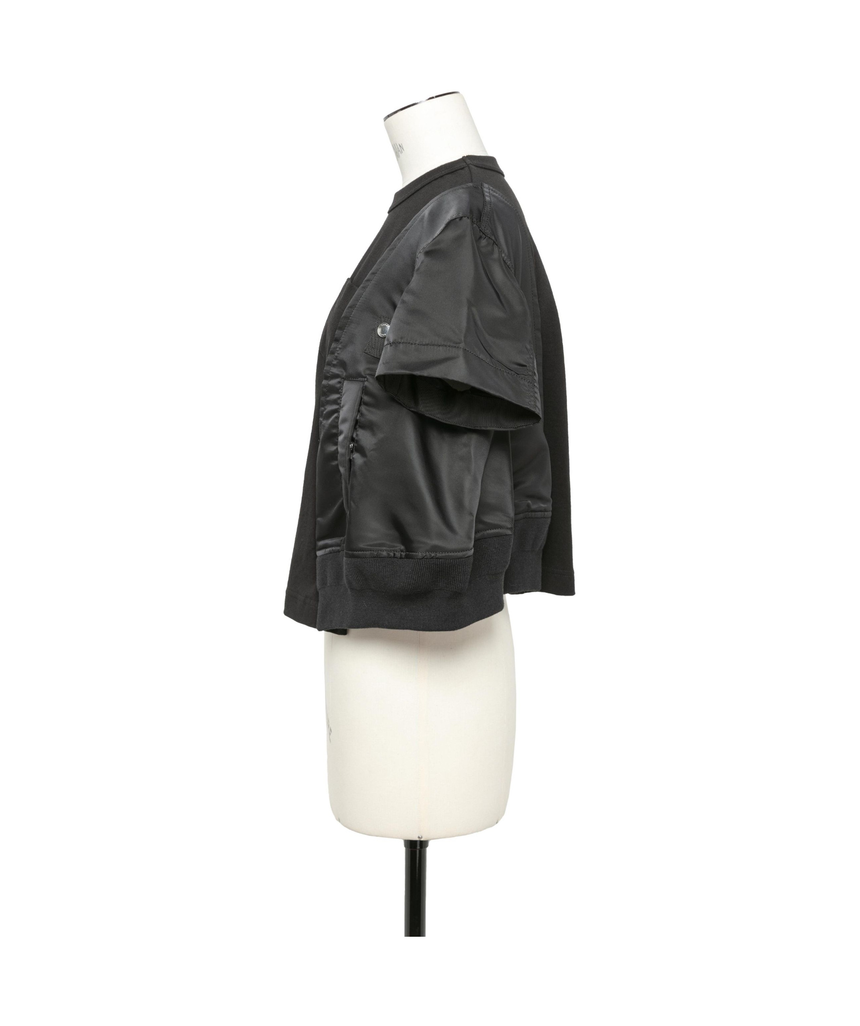 Shop Sacai Stitched T-shirt In Black