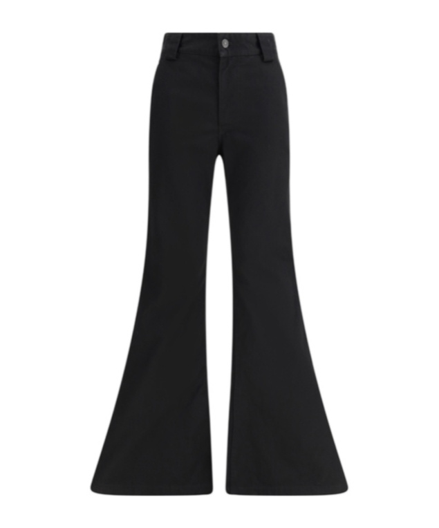 Balenciaga Flare Cotton Jeans Pockets In Black